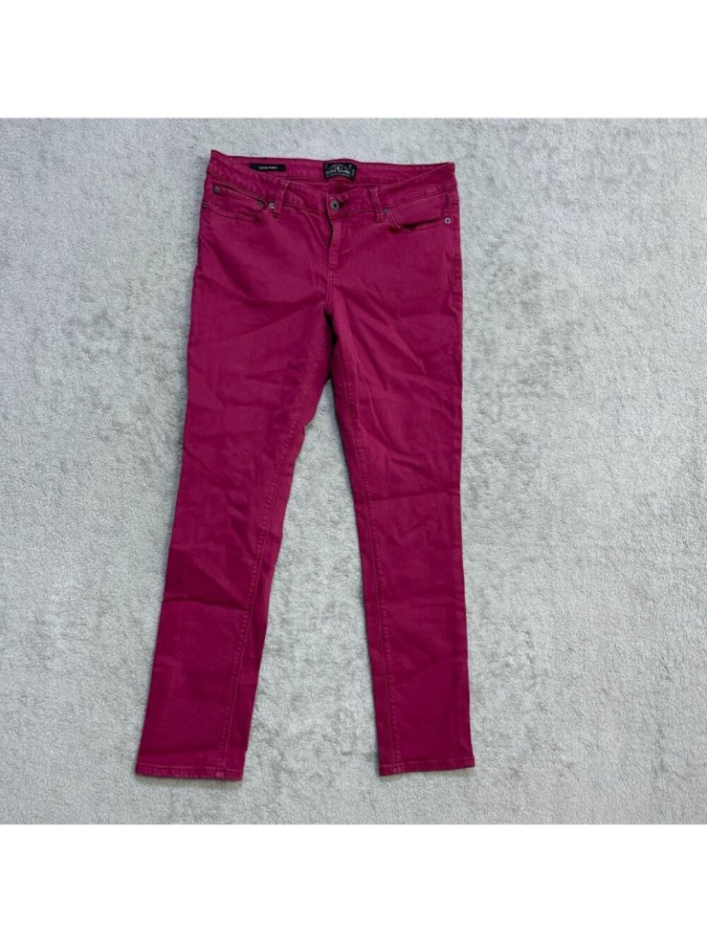 Lucky Brand Women's 14/32 Lolita Skinny Jeans Red Cotton Stretch B1284 - Picture 2 of 13